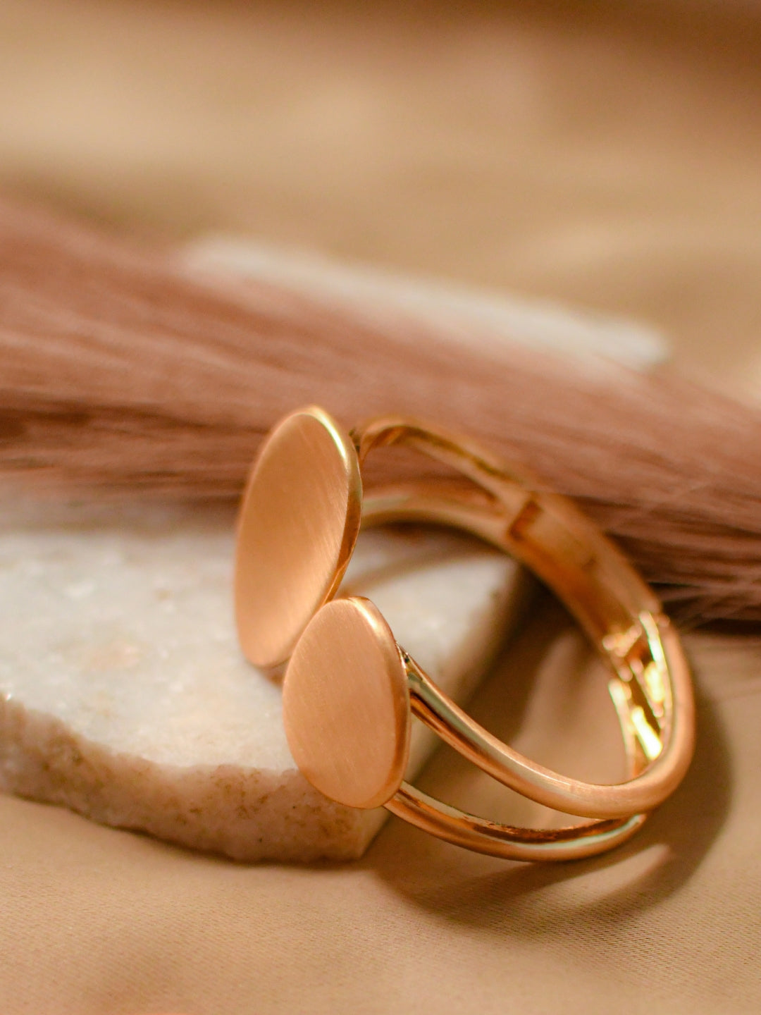 Modern Sculptural Cuff – 18K Gold Plated Statement Bracelet