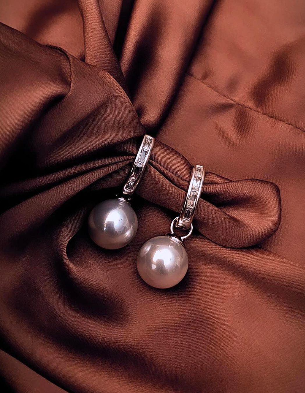 Big Pearl Drop Hoops