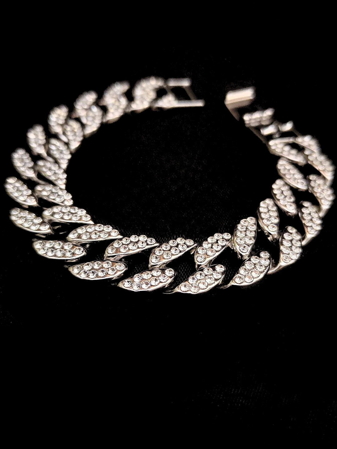 Iced Out Double-line Studded Cuban Bracelet