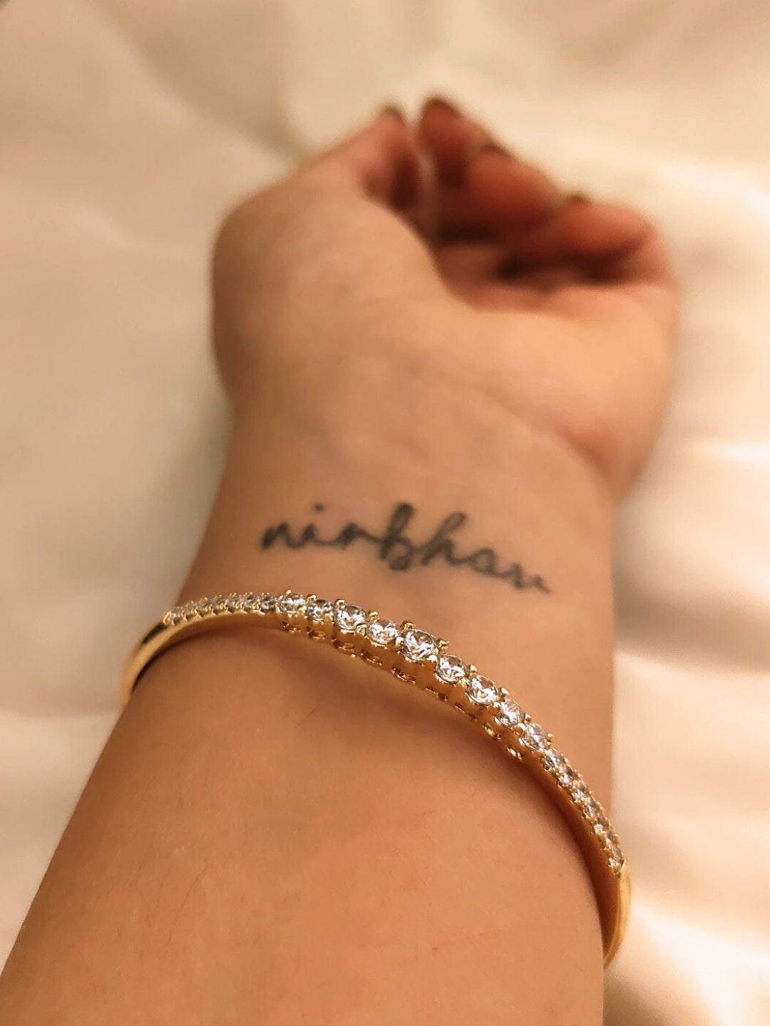 Aurora Dual-Stone Cuff – Rose Gold | Big & Small AD Studded | 2'4–2'6 Fit