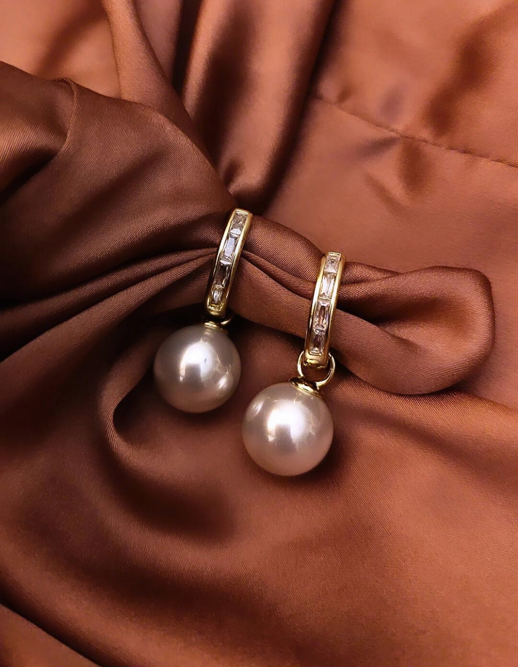 Big Pearl Drop Hoops