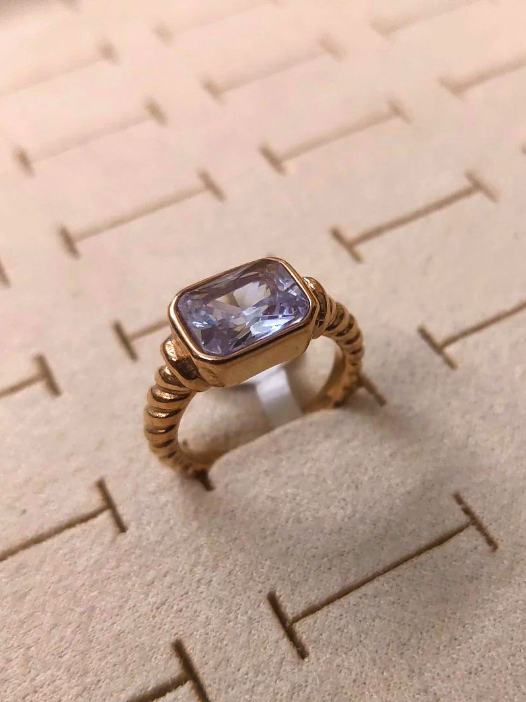 RoseGold Quad Solitaire Ring