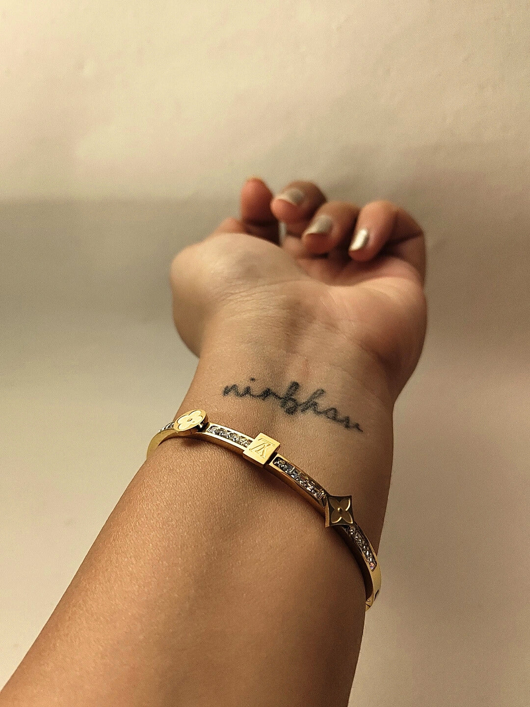 Brand Inspired Clover Studded Bracelet