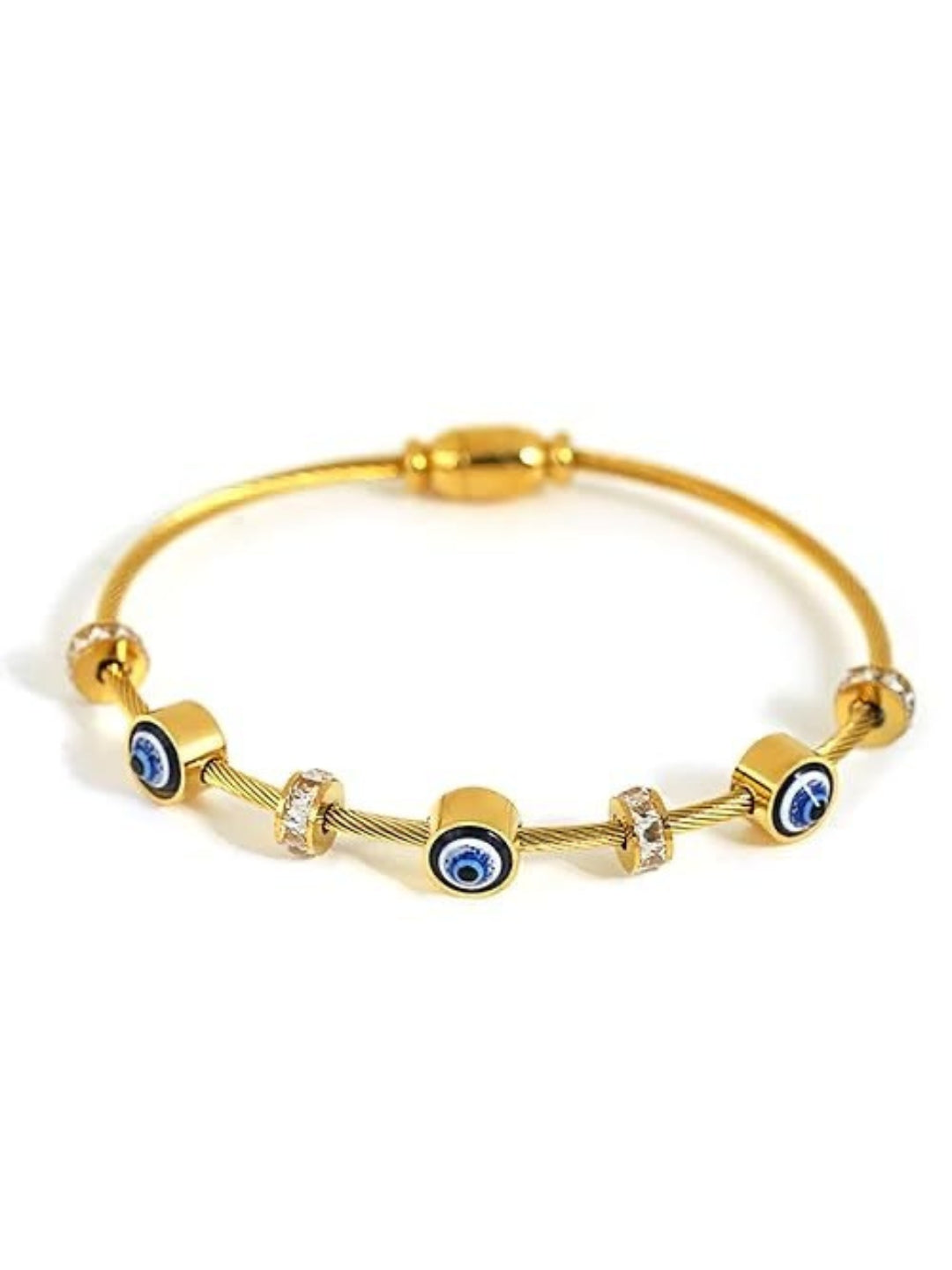 Gold Evil Eye Magnetic Cuff