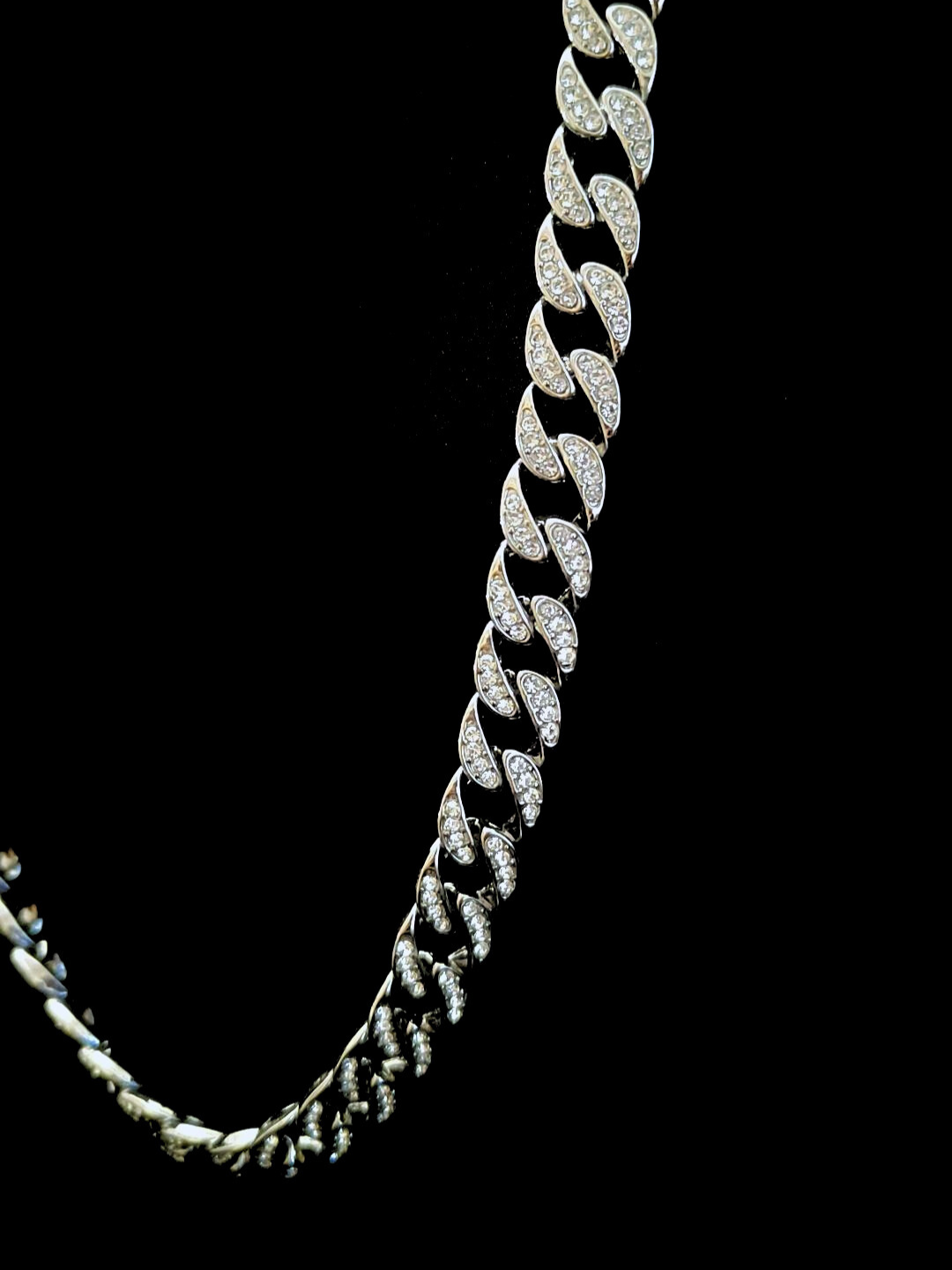 Iced Out Single-line Studded Cuban Chain