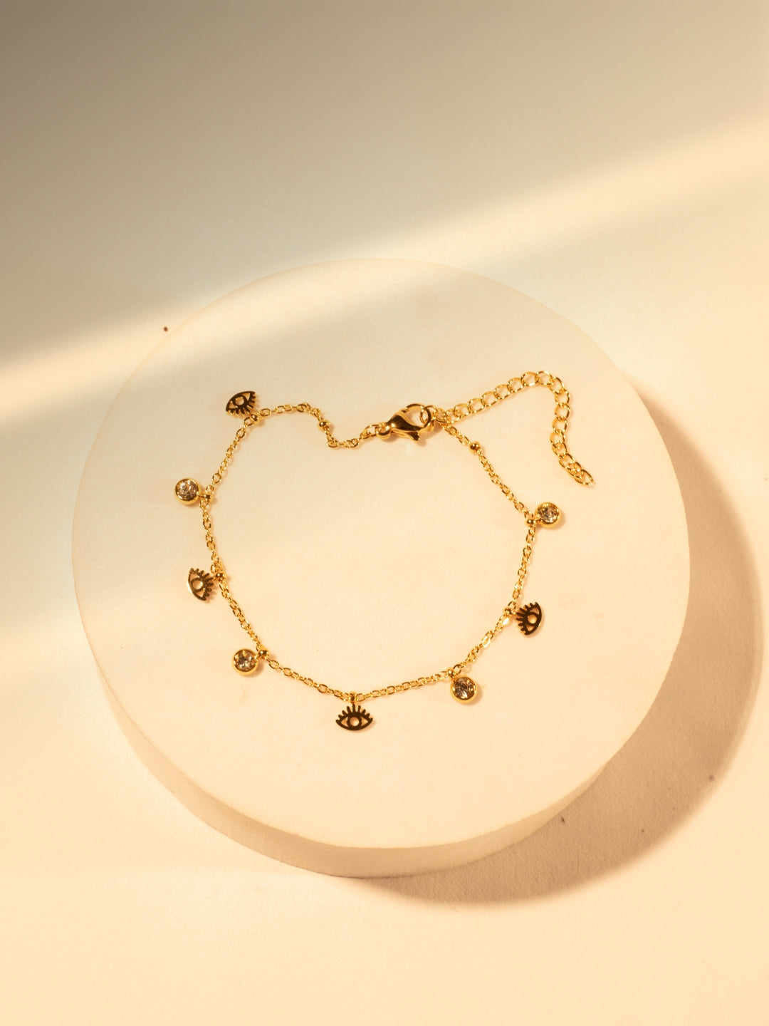 Evil Eye 18K Gold Bracelet– Anti-Tarnish & Adjustable