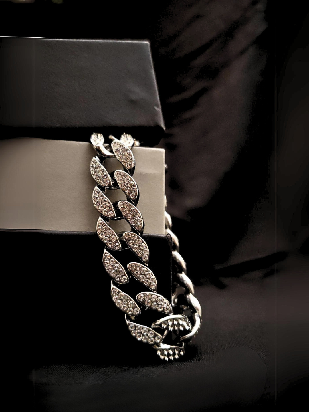 Iced Out Double-line Studded Cuban Bracelet