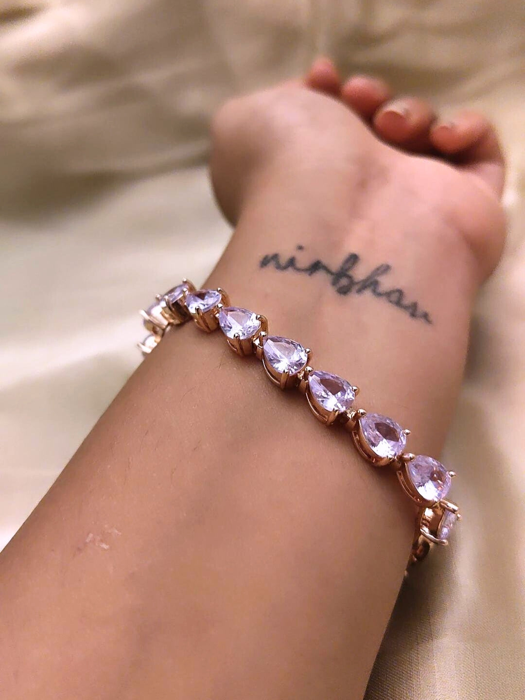 Teardrop Stone Tennis Bracelet