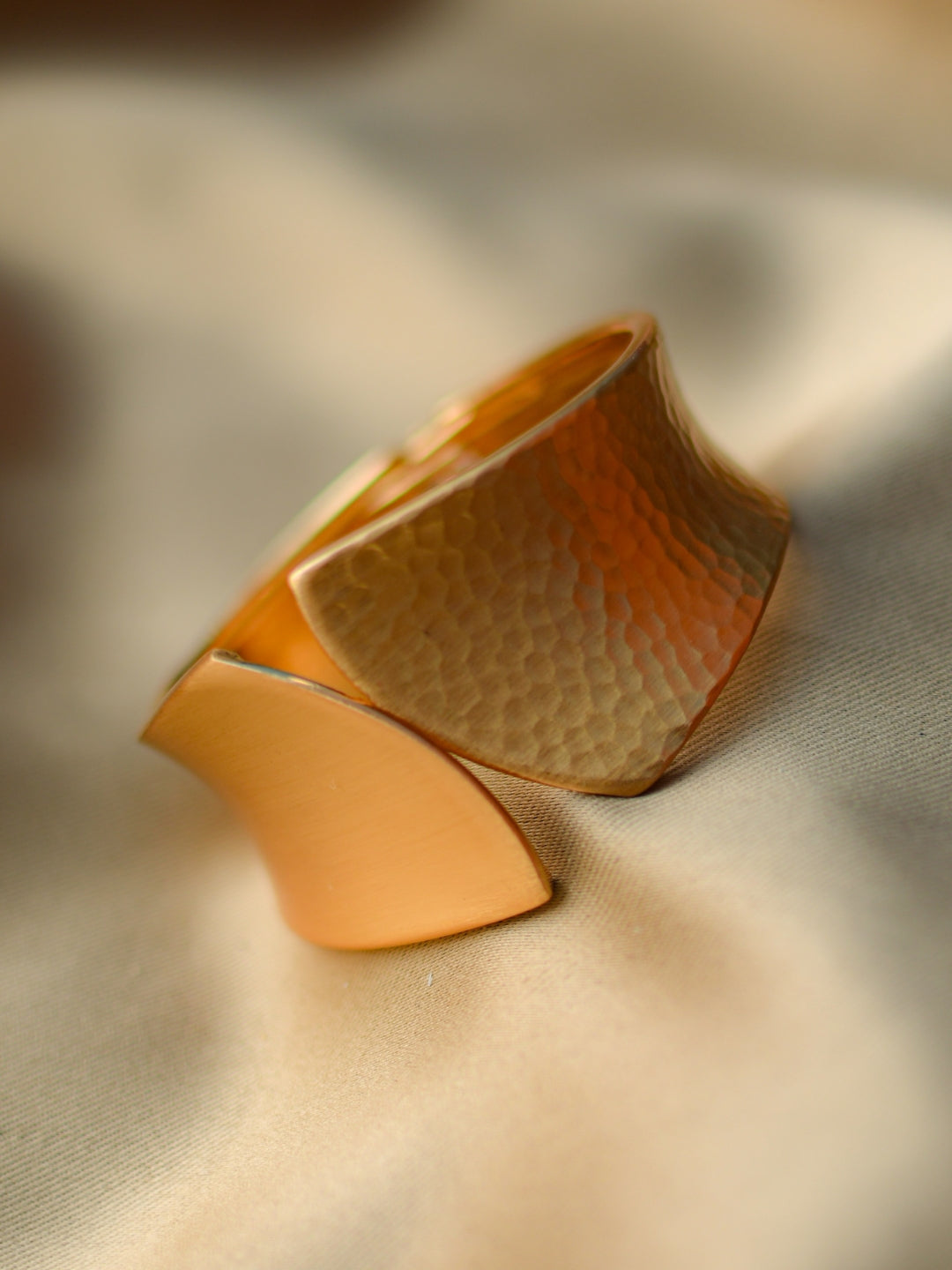 Artisan Gold Cuff – Matte Statement Bracelet