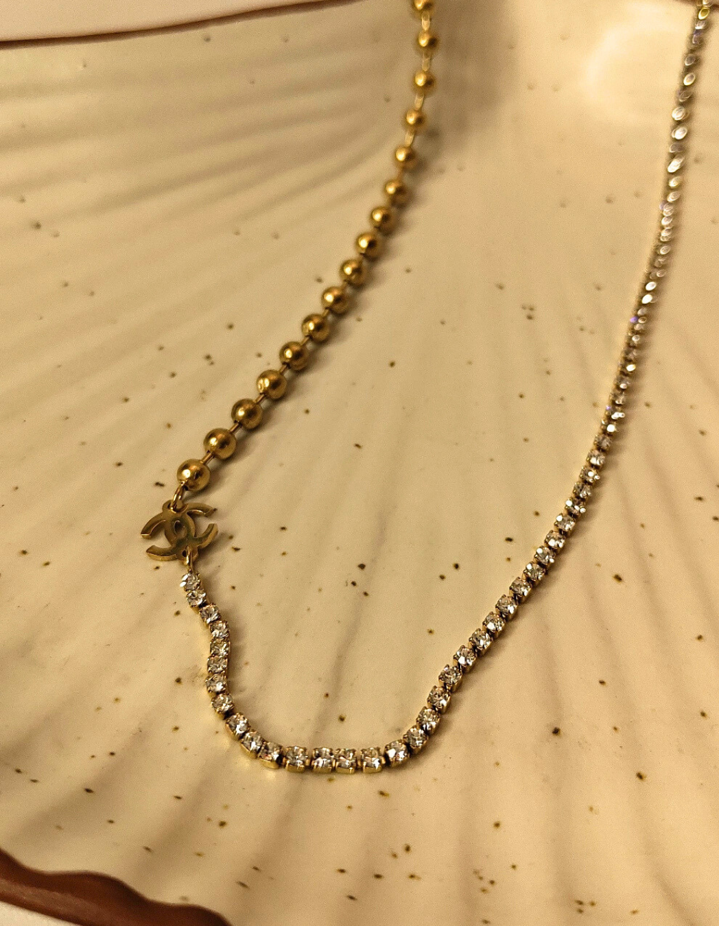 CD Designer Studded Chain