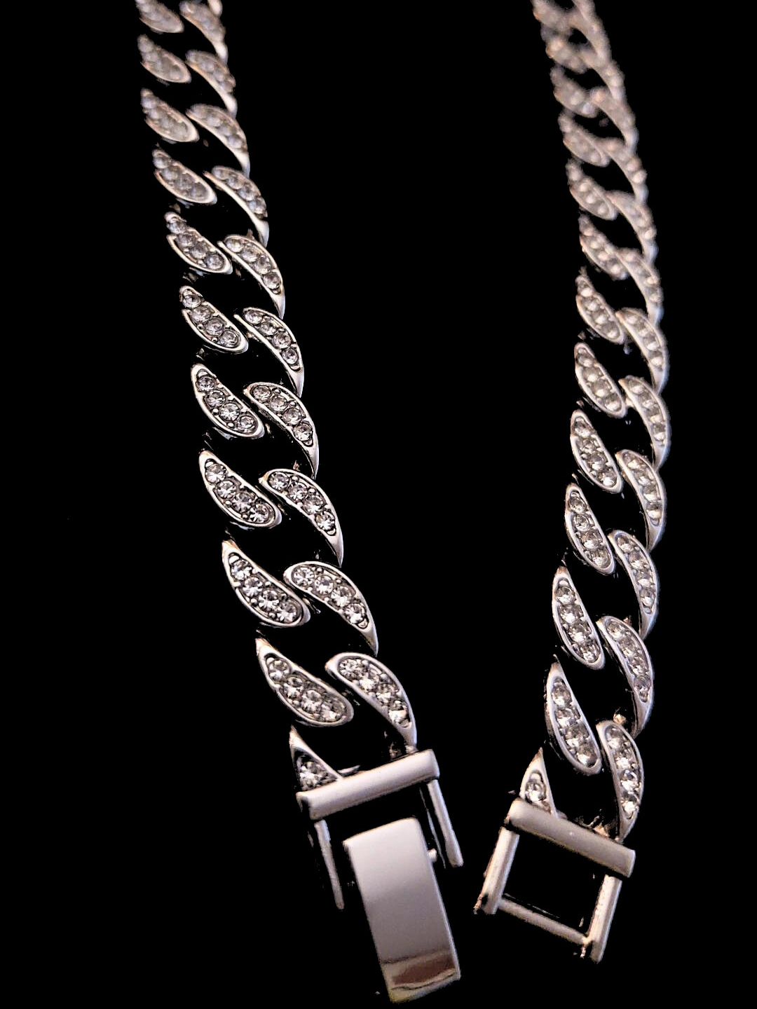 Iced Out Single-line Studded Cuban Chain