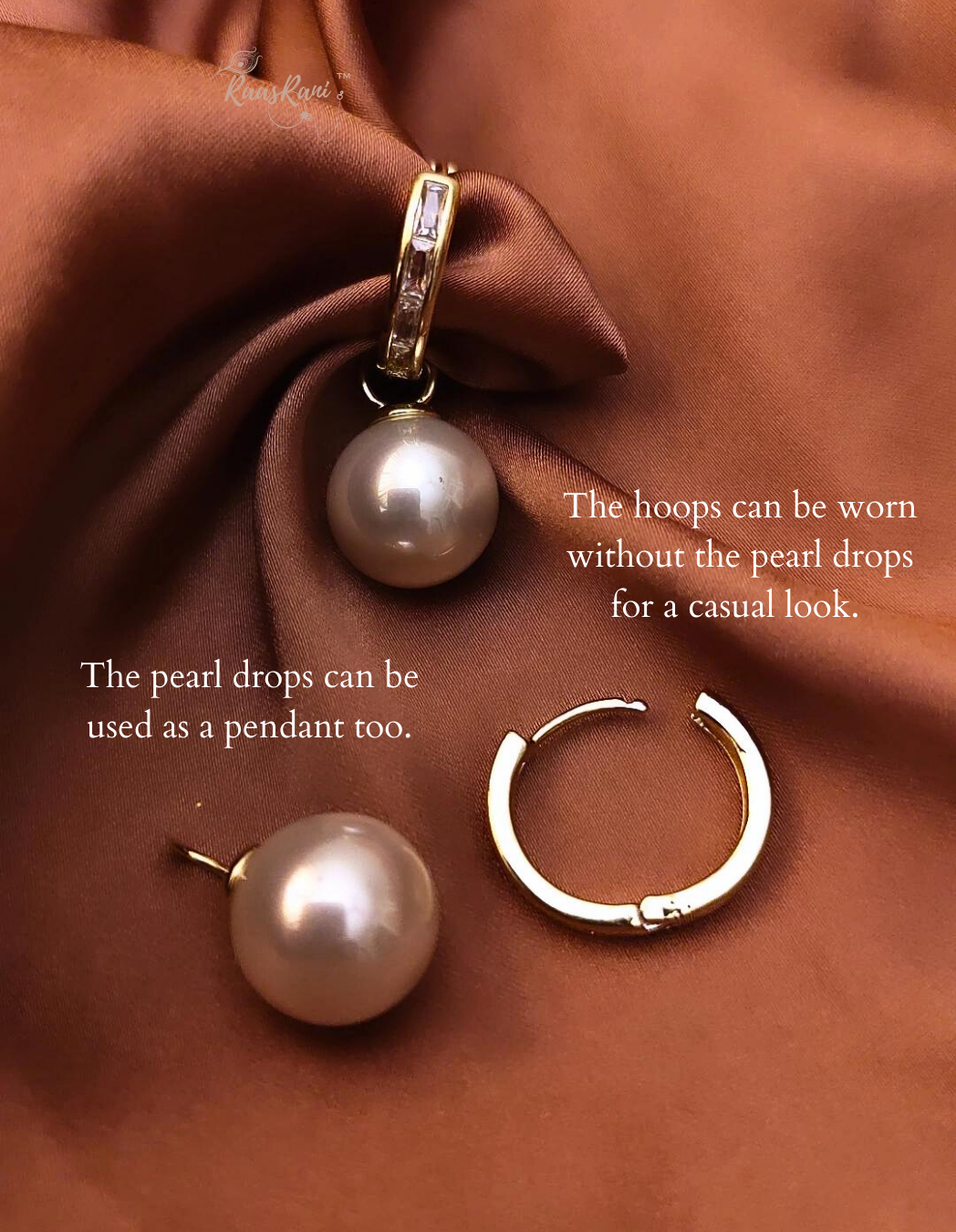 Big Pearl Drop Hoops