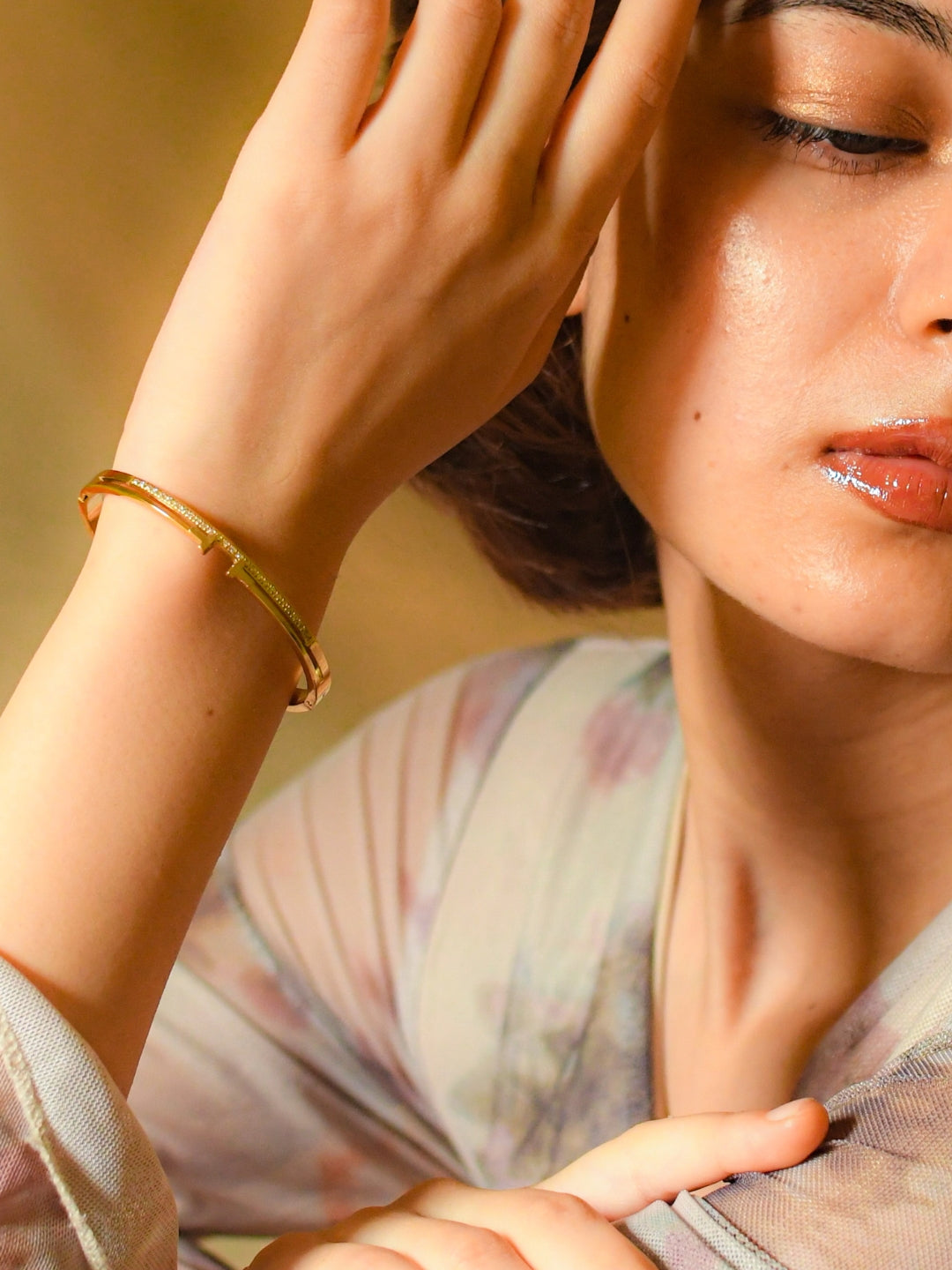 Elegant Gold CZ Bracelet – Anti-Tarnish, Small Wrist Fit