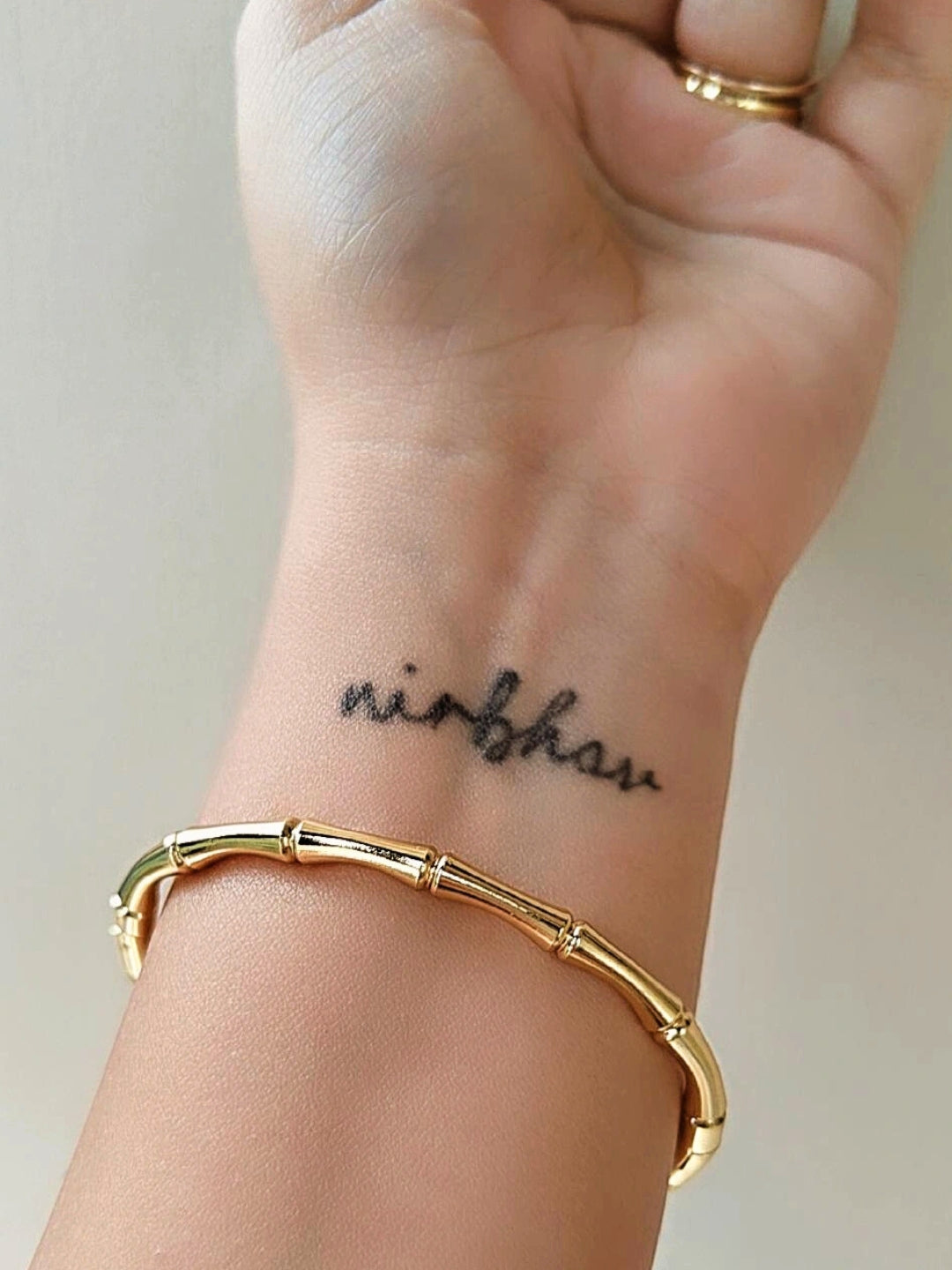 Bamboo Full Cuff Bracelet in 18K Gold | Anti-Tarnish, Everyday Jewelry