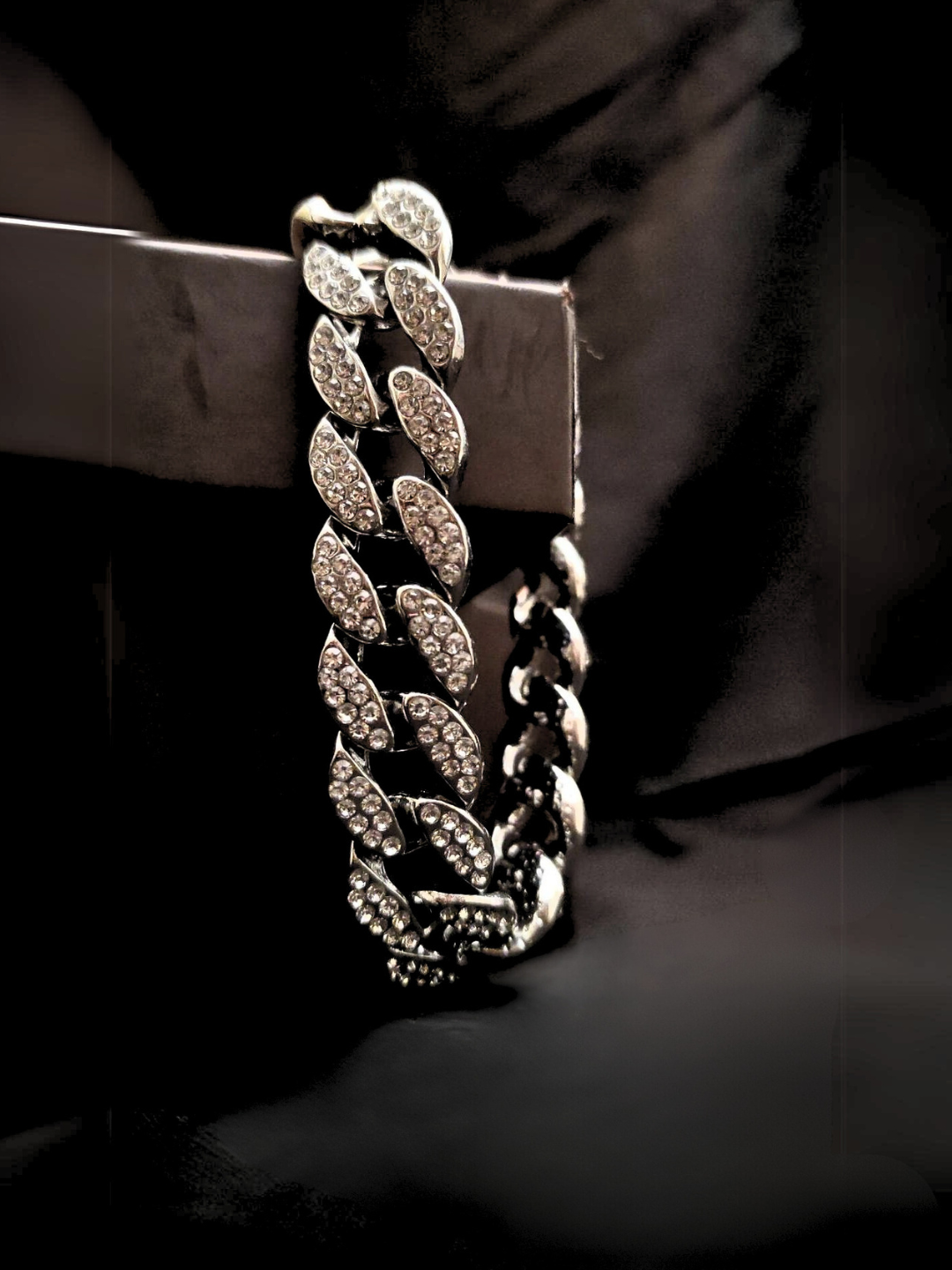Iced Out Double-line Studded Cuban Bracelet