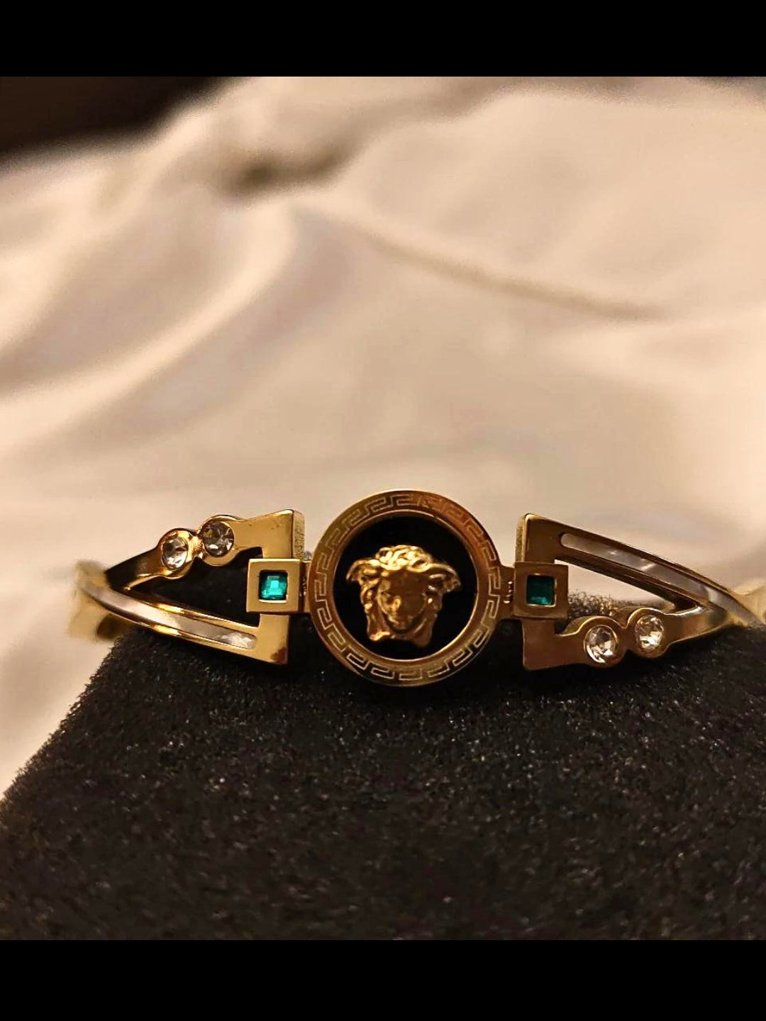 18KT Gold plated Brand Inspired Stone Bracelet