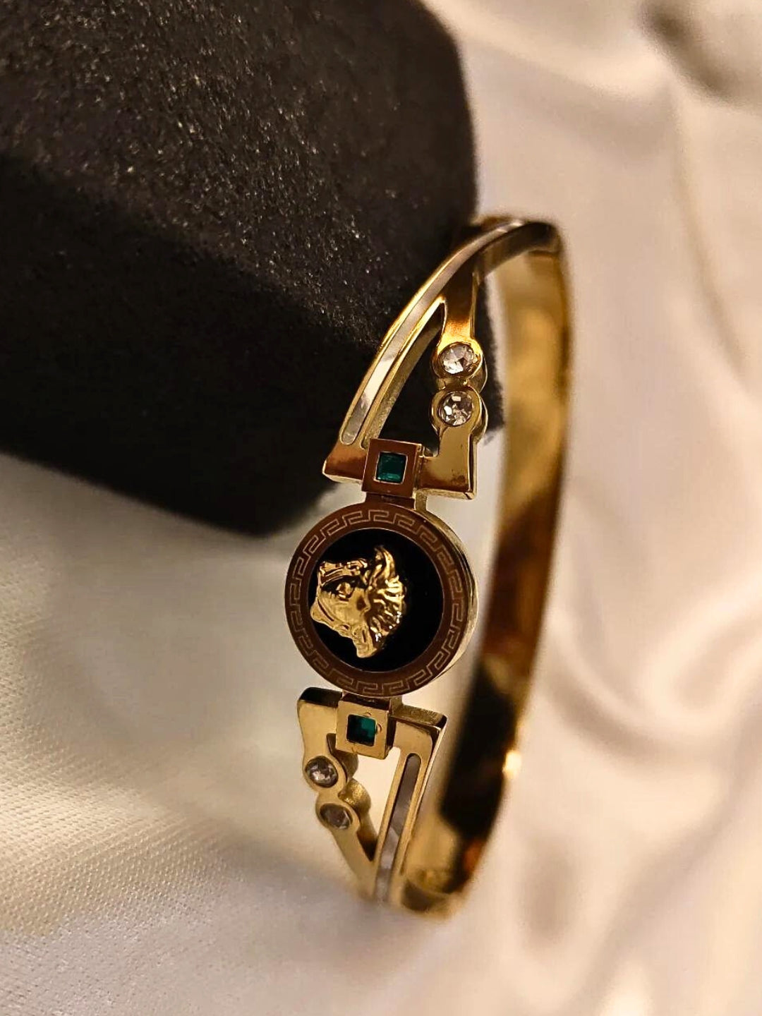 18KT Gold plated Brand Inspired Stone Bracelet