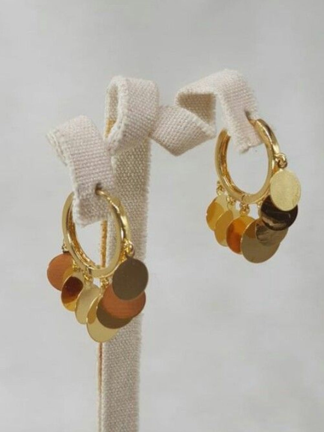 Gold Hoop Earrings with Dangling Charms – Fashion Jewelry