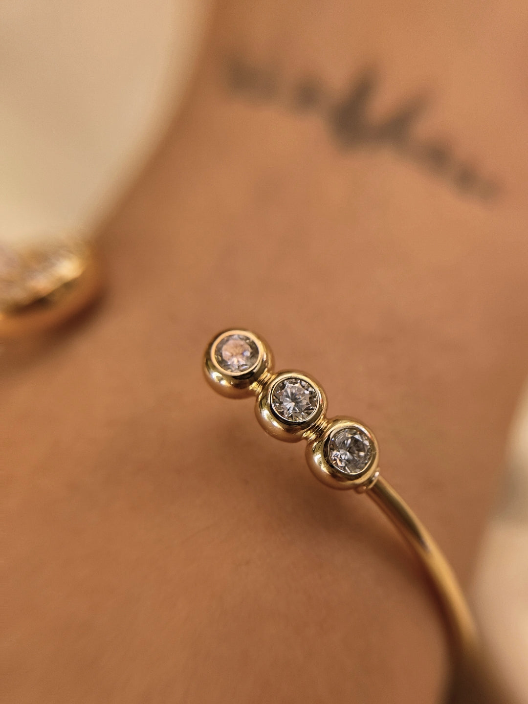 Solace Open Cuff – Rose Gold | Dual-Sided AD Statement Bracelet