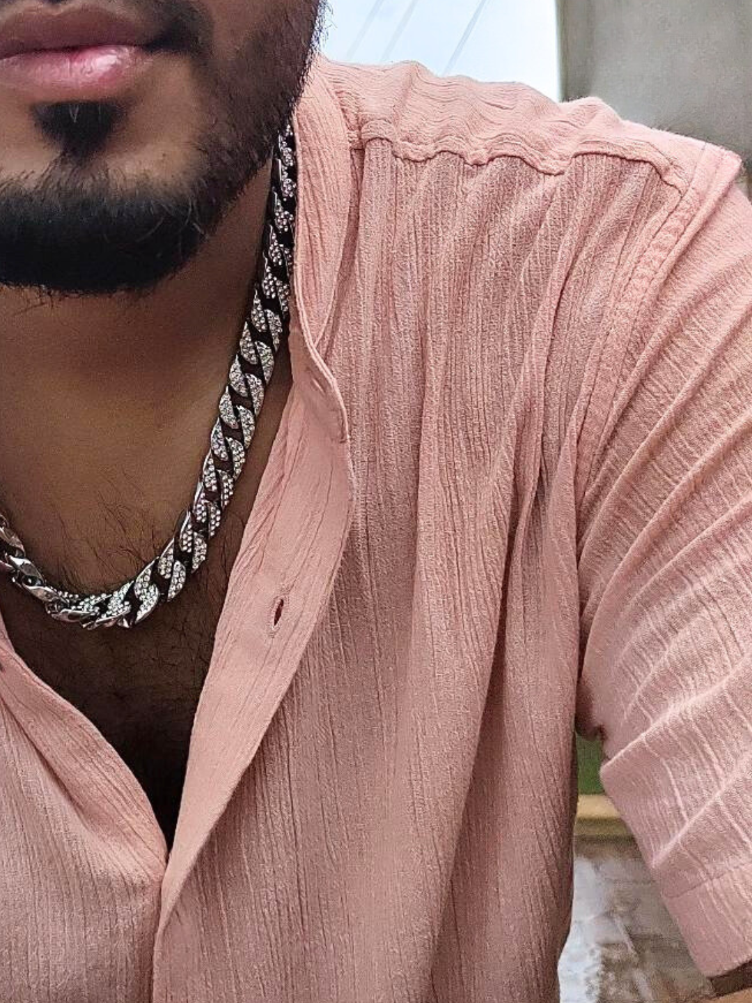 Iced Out Double-line Studded Cuban Chain