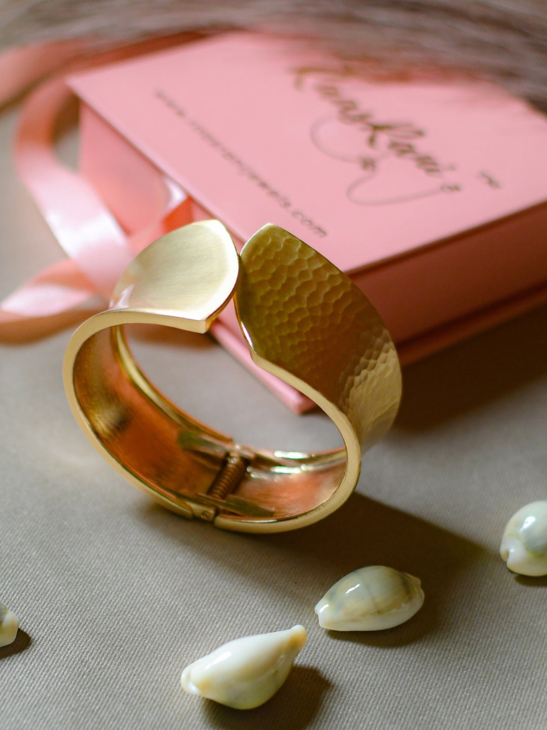 Artisan Gold Cuff – Matte Statement Bracelet
