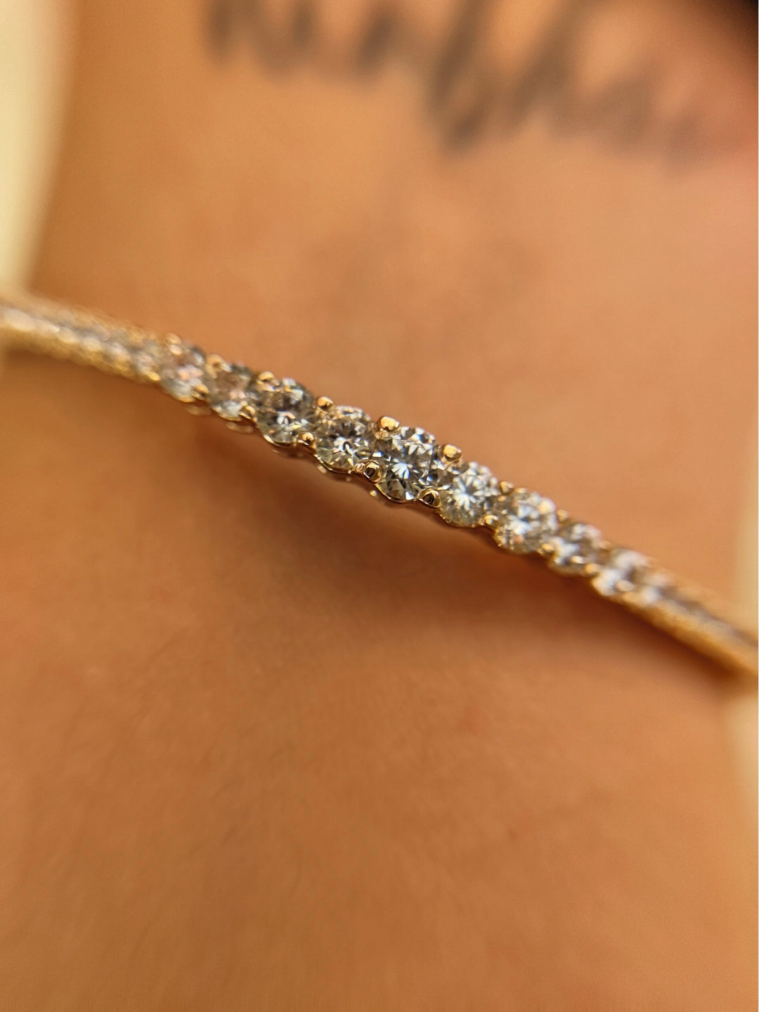 Aurora Dual-Stone Cuff – Rose Gold | Big & Small AD Studded | 2'4–2'6 Fit
