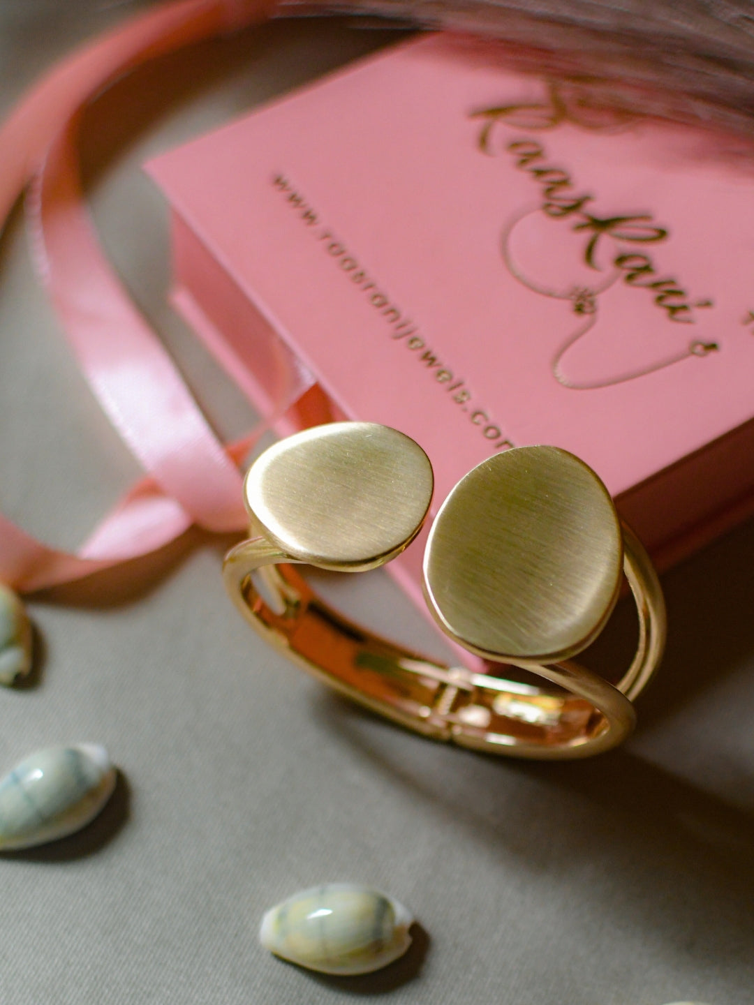 Modern Sculptural Cuff – 18K Gold Plated Statement Bracelet