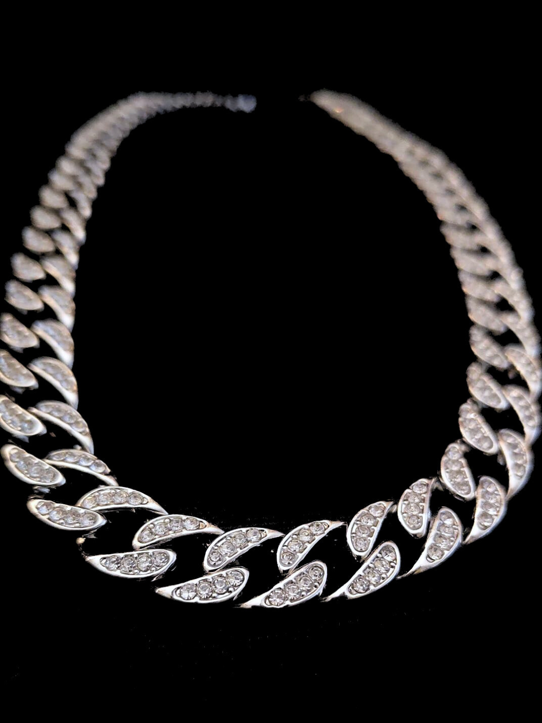 Iced Out Single-line Studded Cuban Chain