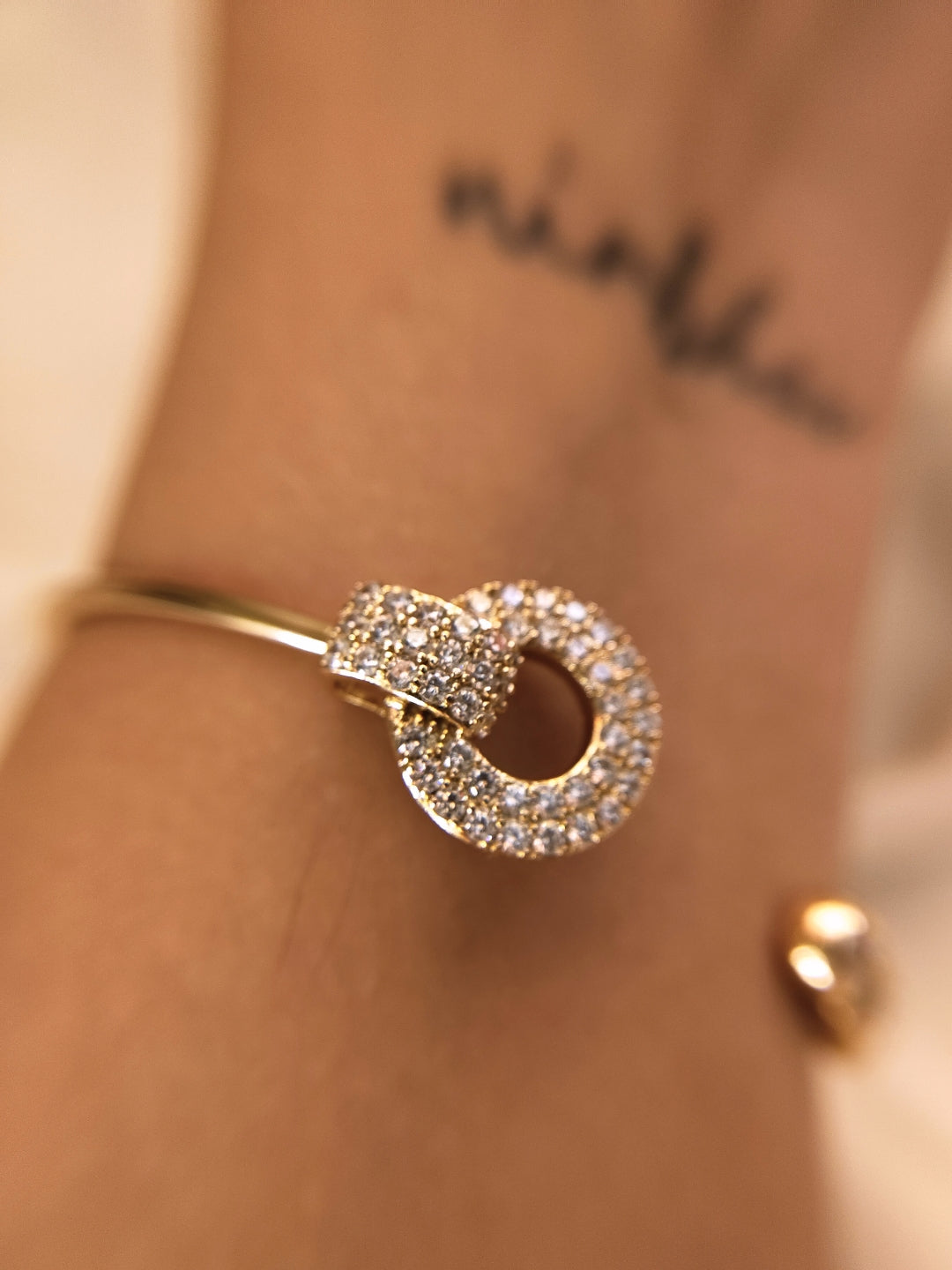 Solace Open Cuff – Rose Gold | Dual-Sided AD Statement Bracelet