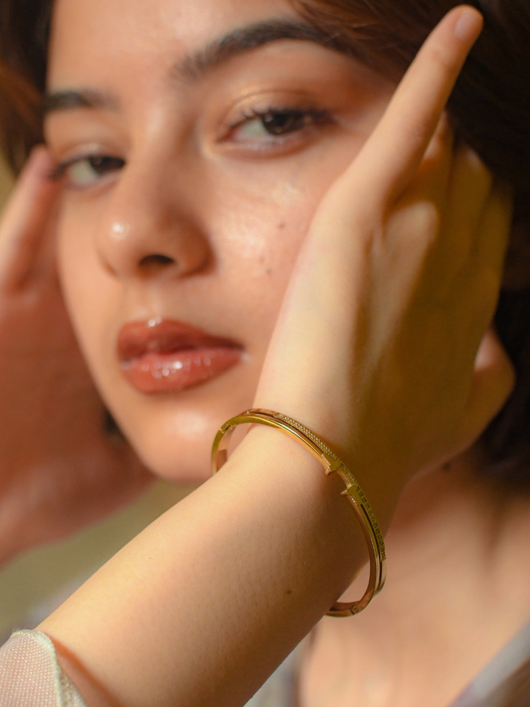Elegant Gold CZ Bracelet – Anti-Tarnish, Small Wrist Fit