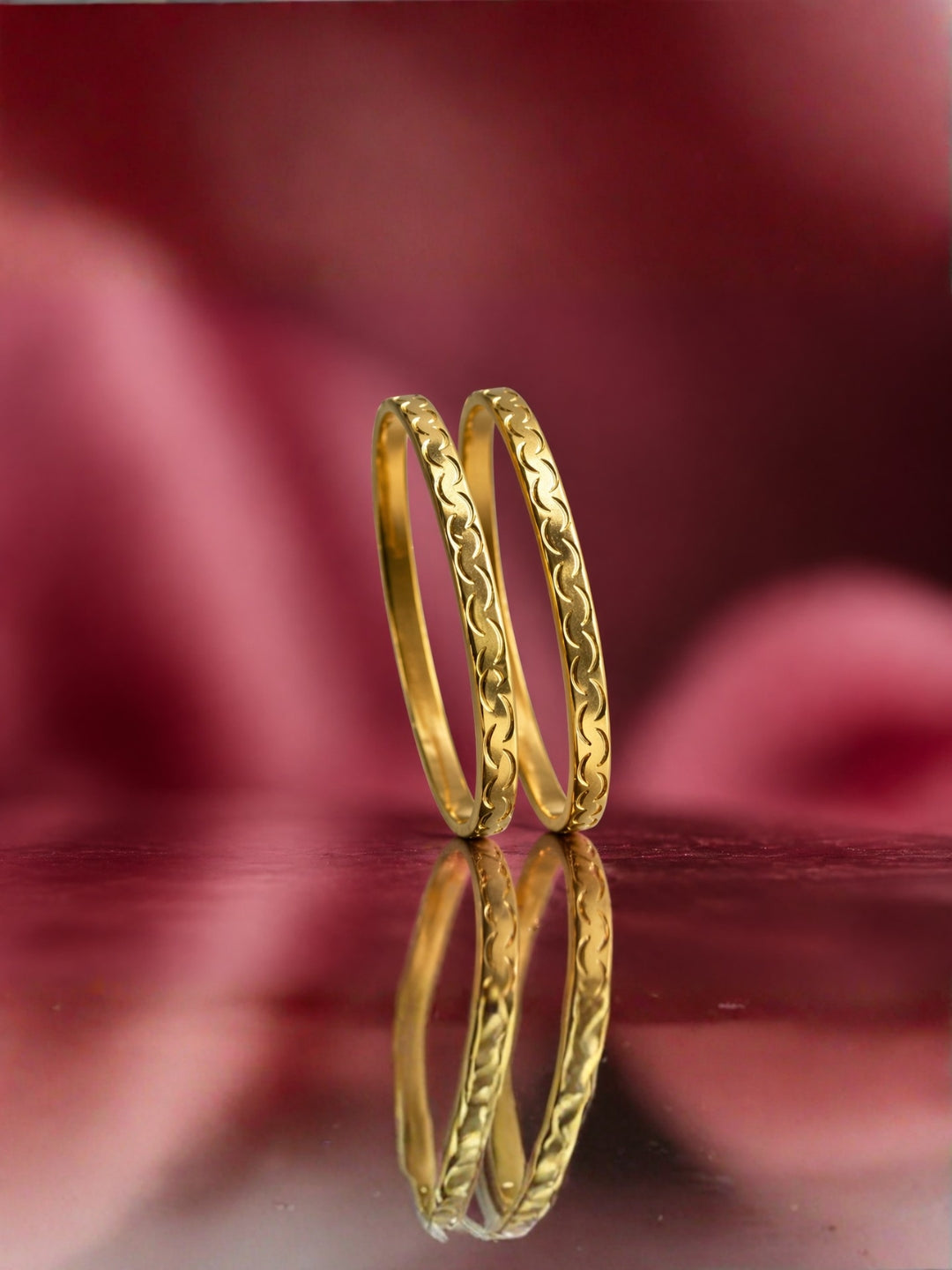 Gold CZ Curve Bangles – Anti Tarnish 18K Plated Stackable Bangles