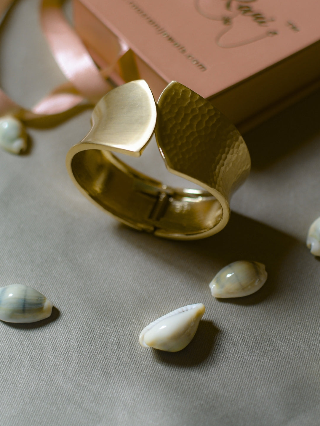 Artisan Gold Cuff – Matte Statement Bracelet