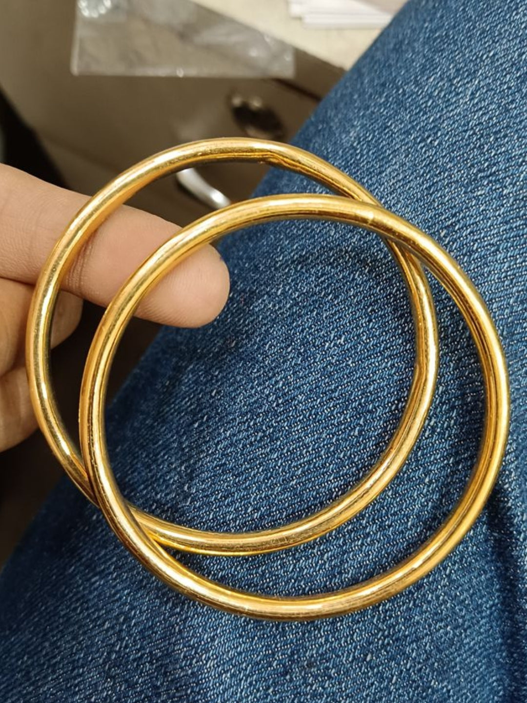 Minimal Gold Plated Thin Bangles Set – Stackable Everyday Bangles
