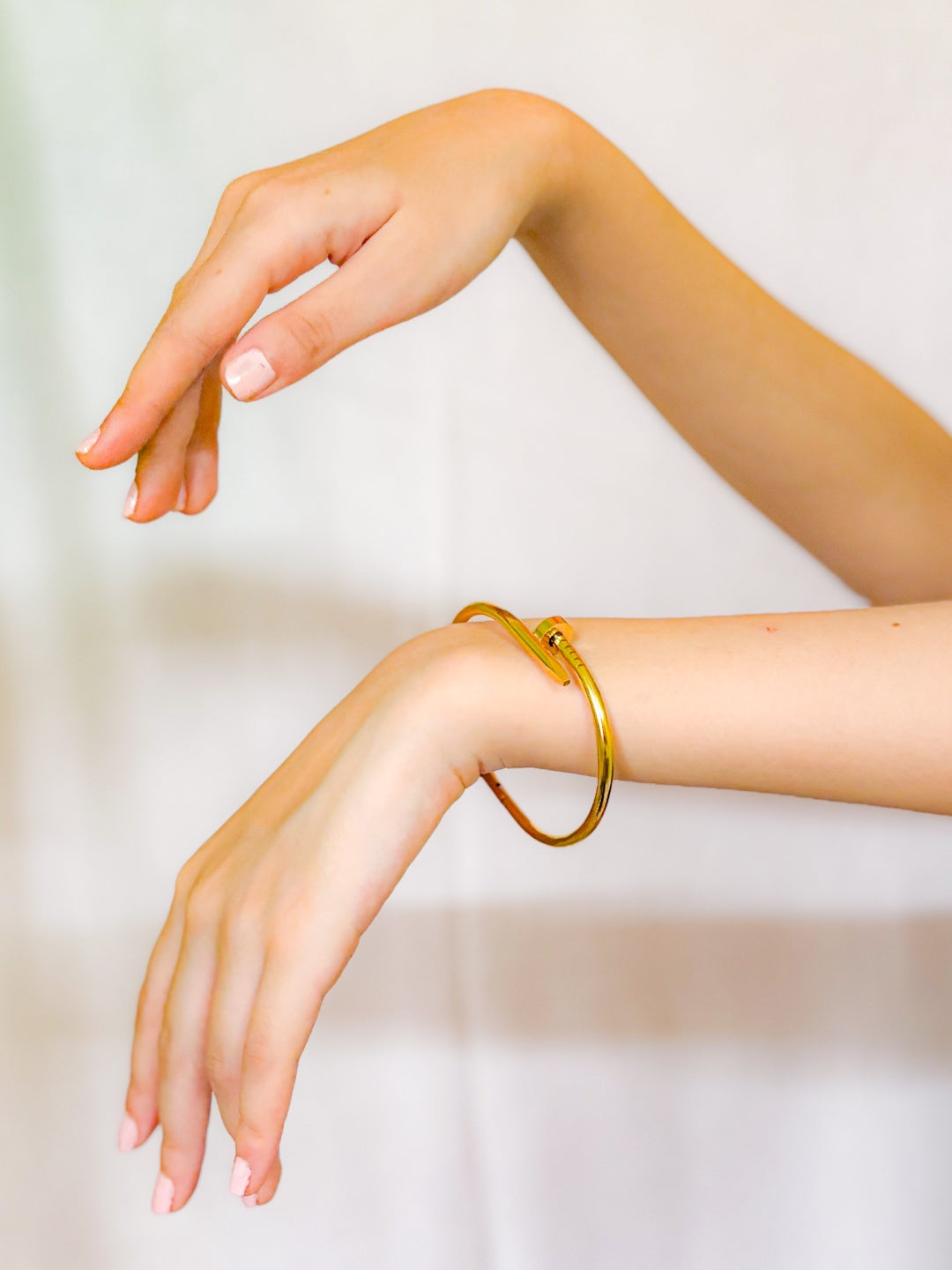 18K Gold Nail Bangle | Anti-Tarnish Stainless Steel Bracelet