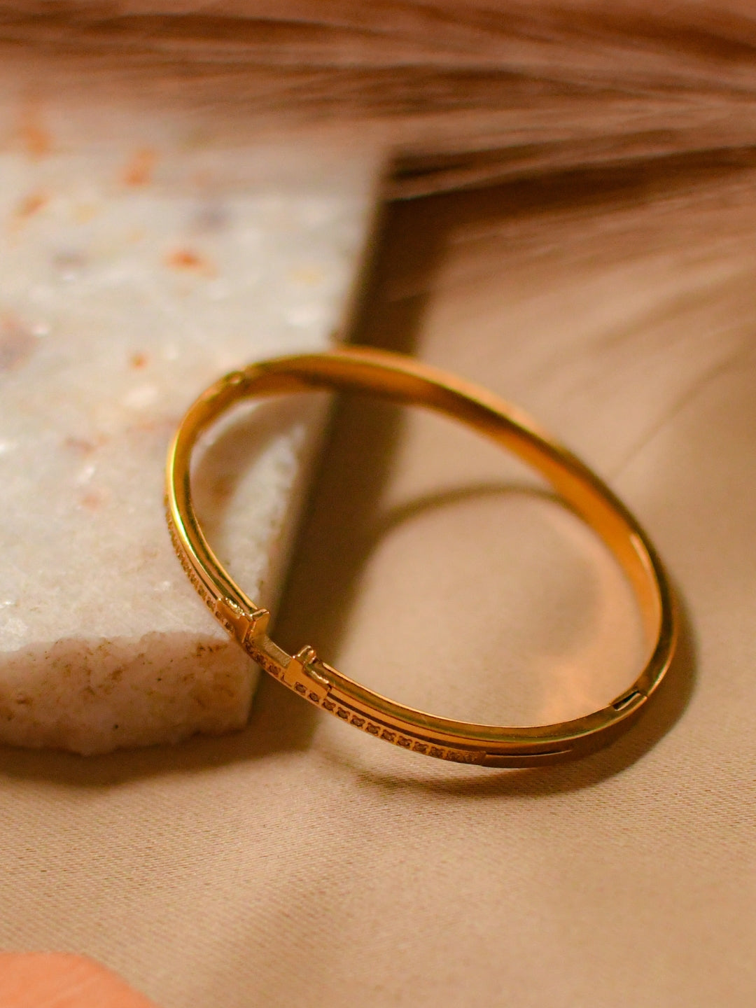 Elegant Gold CZ Bracelet – Anti-Tarnish, Small Wrist Fit
