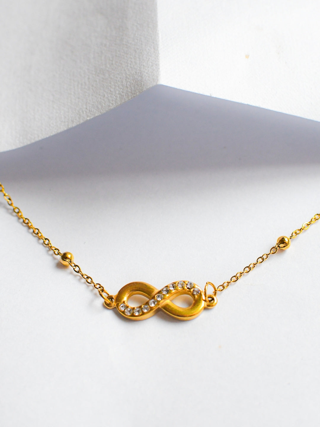 Infinity Studded Chain – Anti-Tarnish Gold Finish