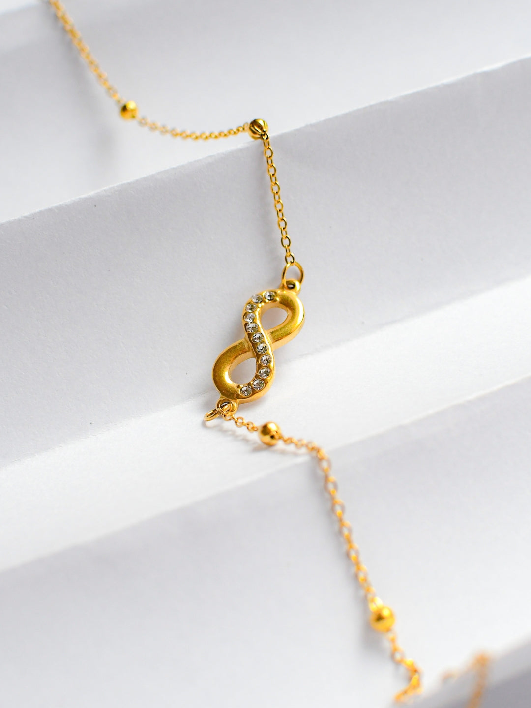 Infinity Studded Chain – Anti-Tarnish Gold Finish