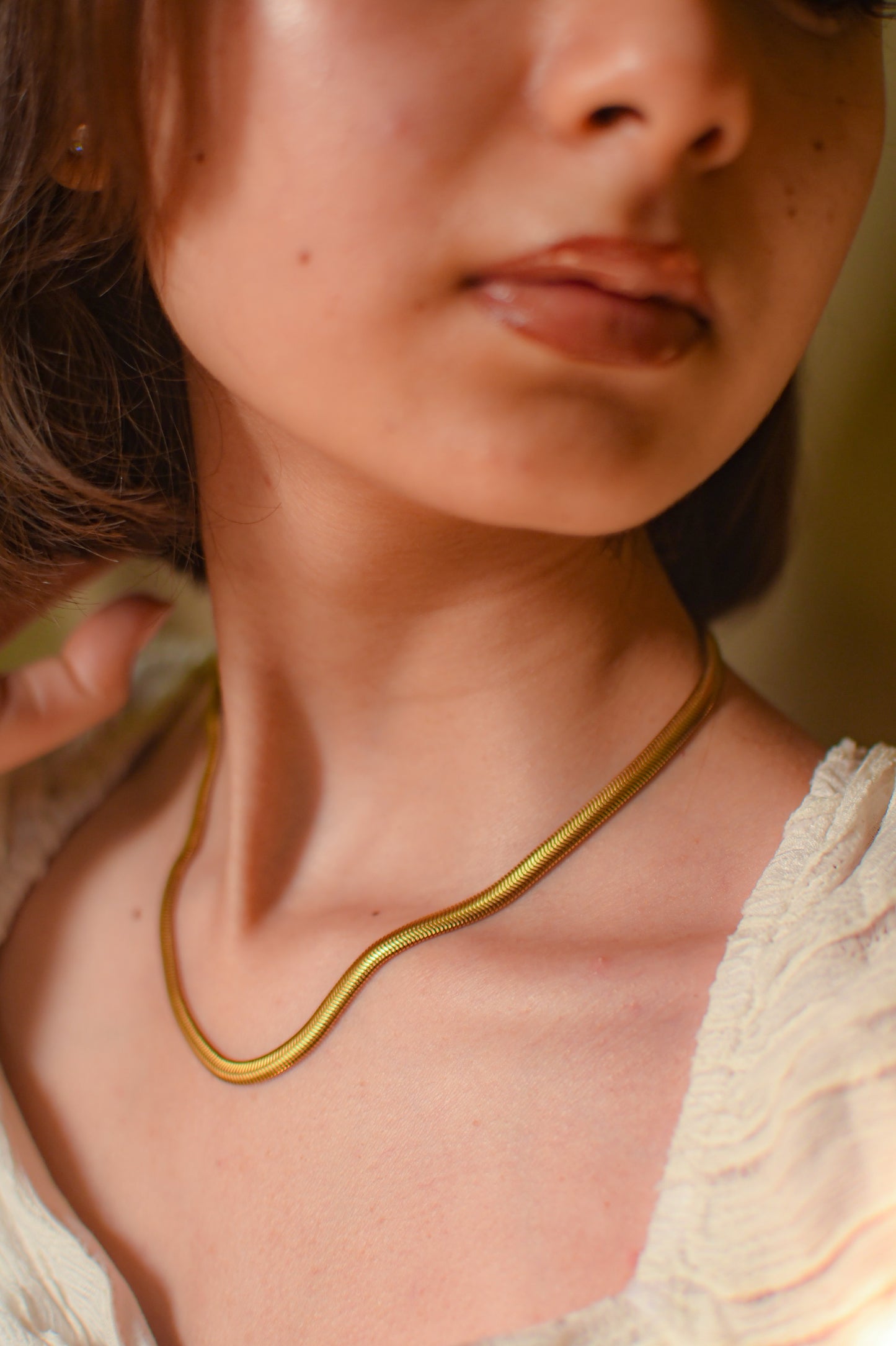 Gold-Plated Thick Snake Chain – Everyday Layering Essential