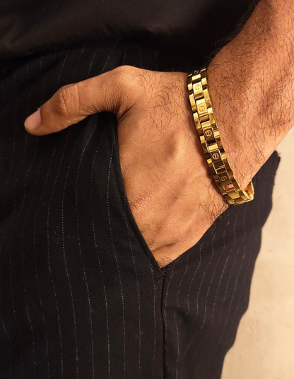 Brand Inspired Gold Bracelet (Thin) Unisex