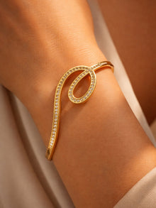 18K Gold Plated CZ Studded Designer Bracelet for Women by RaasRani
