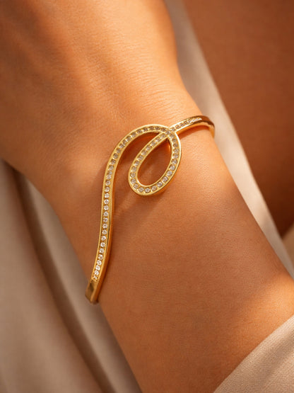 18K Gold Plated CZ Studded Designer Bracelet for Women