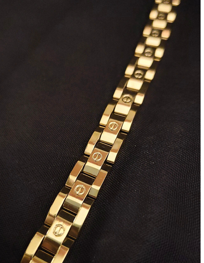 Brand Inspired Gold Bracelet (Thin) Unisex