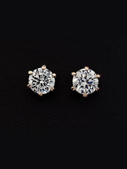 Mini Solitaire Stud Earrings – Anti-Tarnish & Waterproof