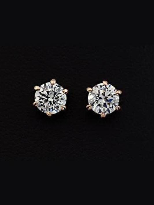 Mini Solitaire Stud Earrings – Anti-Tarnish & Waterproof