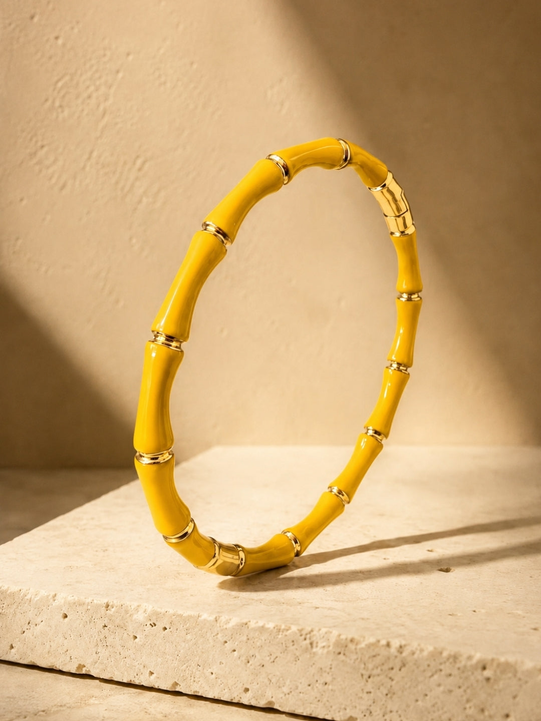 Bambù Yellow Enamel  Bracelet