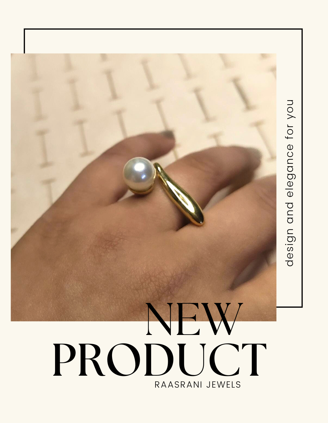 Pearl dash Statement ring