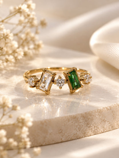 Cascata Crystal Cluster Ring