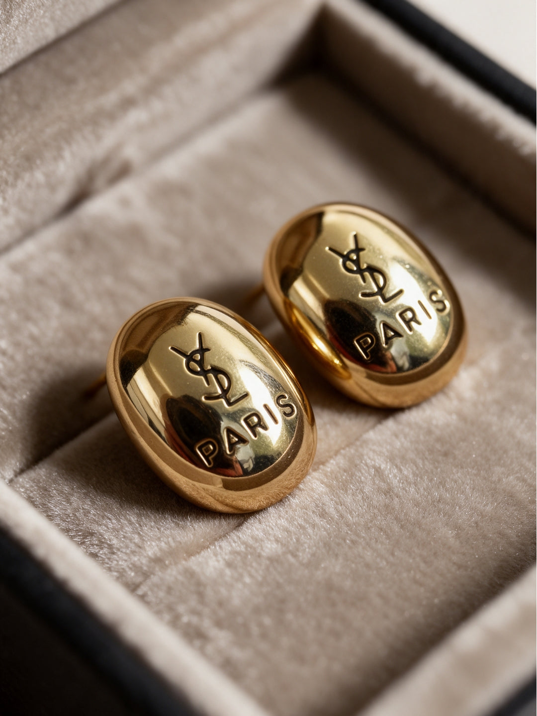Brand Inspired Gold Dome Stud Earrings – 18K Gold Plated