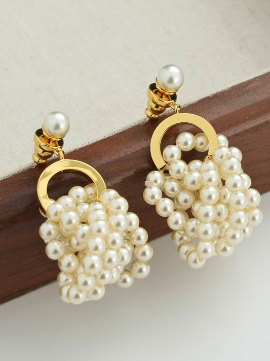 18K Gold Statement Pearl Drop Earrings – Anti-Tarnish & Luxe