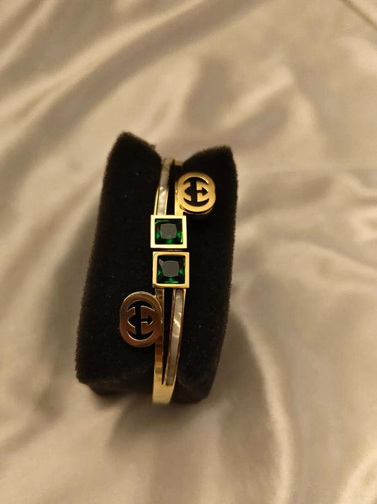 Anti Tarnish Emerald Bracelet